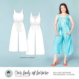 Womens Romper PDF Pattern/ Casual Jumpsuit Sewing Pattern.