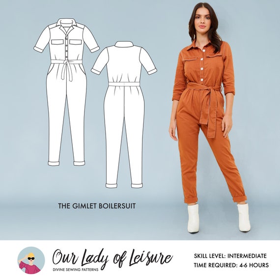 Gimlet Boilersuit // Utility Jumpsuit Pattern. Boilersuit Sewing