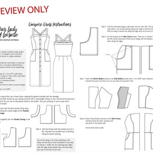 Denim Dress Pattern. Ladies Pinafore Overalls Dress Bild 5