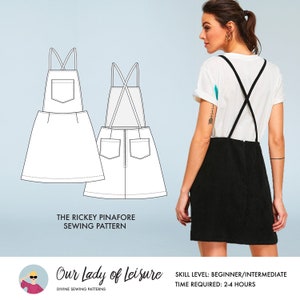 Rickey // Jumper Dress Sewing Pattern / Pinafore Sewing Pattern / Utility Jumper Sewing Pattern/ Overalls Sewing Pattern / Women's Jumper afbeelding 2