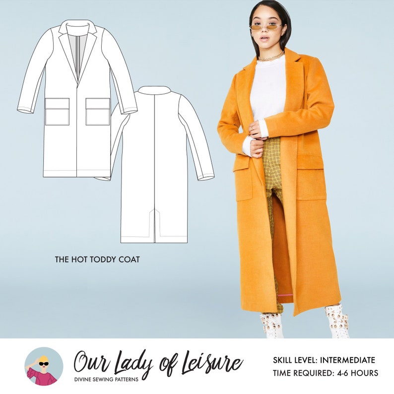 Hot Toddy // Wool Coat Sewing Pattern Winter Coat Pattern | Etsy