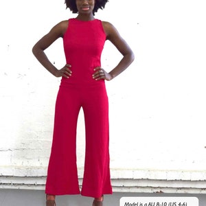 Paloma // Wide Leg Jumpsuit Pattern. Palazzo Jumpsuit for Beginner Sewing. image 6