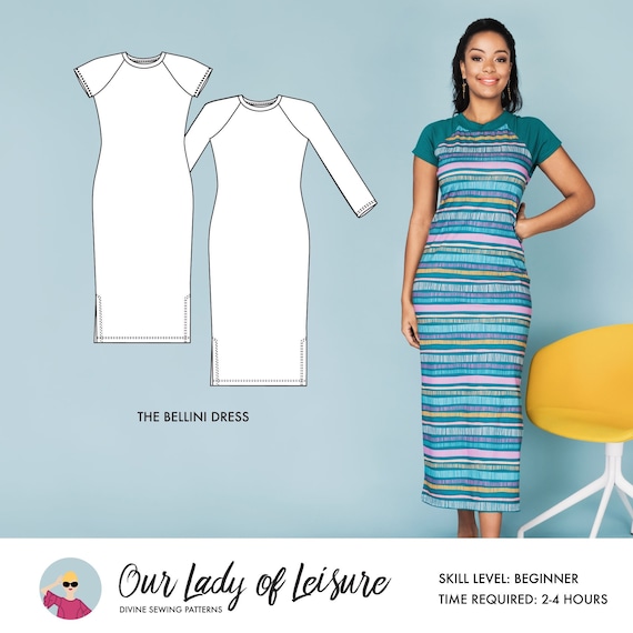 women's t shirt dress sewing pattern