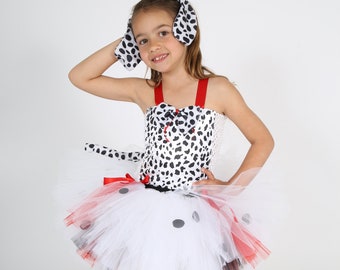 Dalmatian tutu dress, child animal costume, carnival costume for children and babies, birthday dress, carnival or Halloween costume