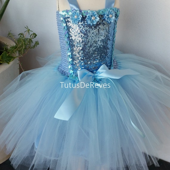 Vestido princesa vestido corto en tul azul - Etsy México