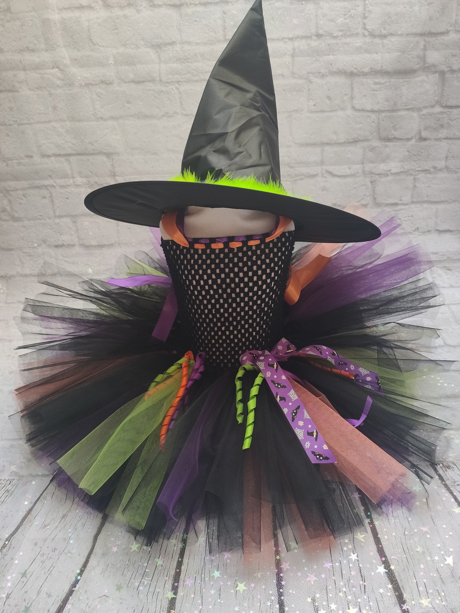 Déguisement Sorcière Pour Bébé Fille 2-3 Ans - Robe Et Chapeau Violet, Taille 94-98 Cm, 100% Polyester
