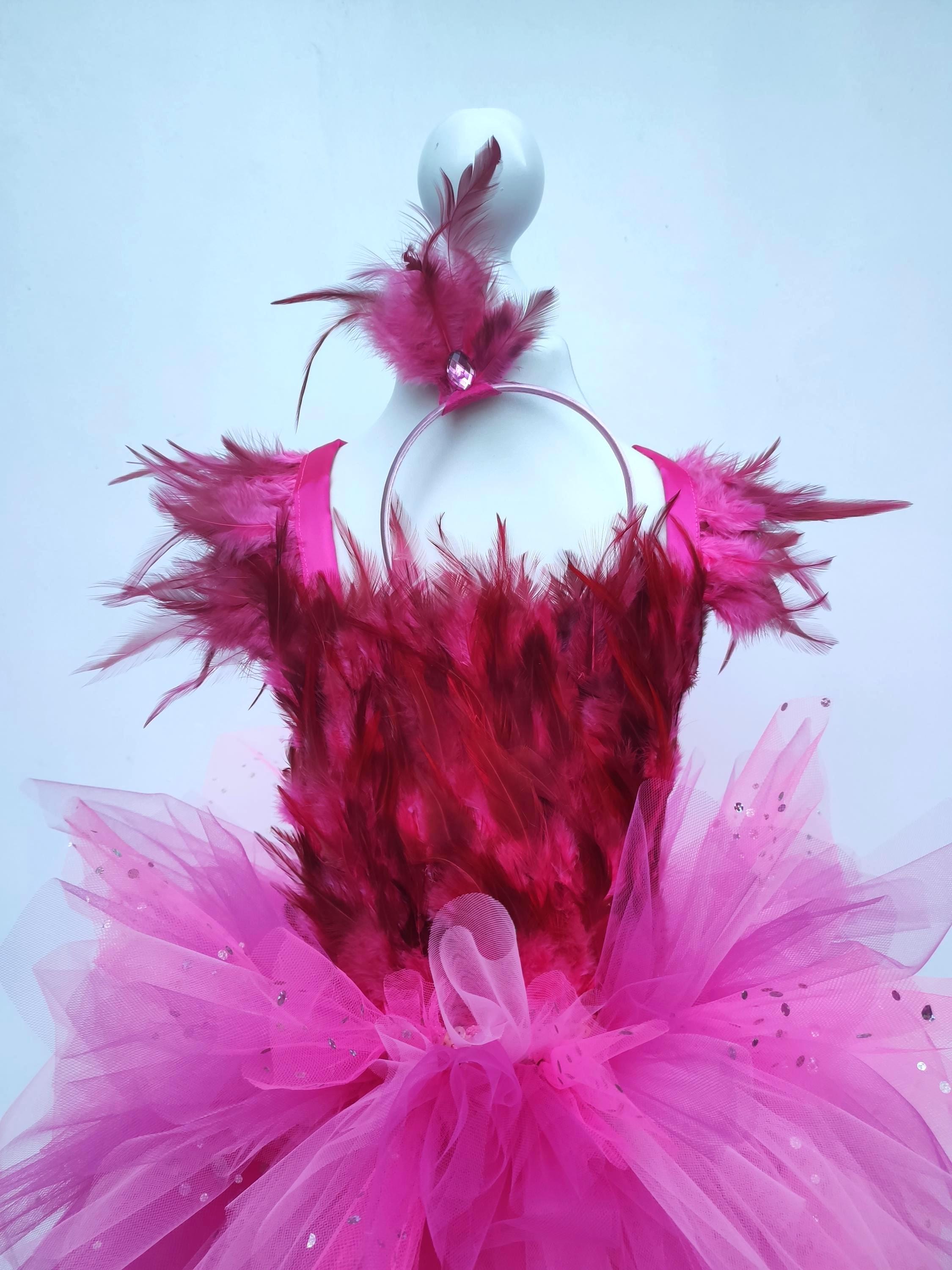 Déguisement Flamant Rose Enfant – Cape à Capuche Poncho, Costume Oiseau Mignon Pour Halloween, Carnaval, Fête