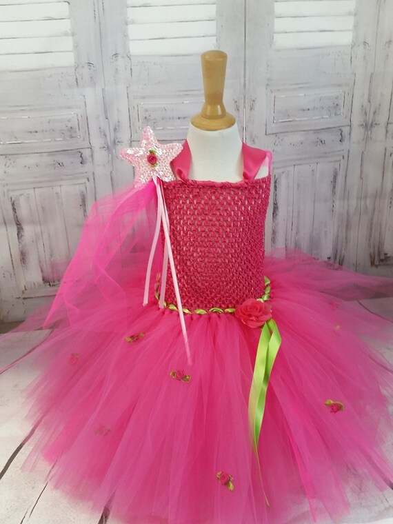 Fairy cstume, tutu dress Lili, fuchsia pink tutu, little roses, Christmas, birthday, girl and baby gifts, carnival or Halloween costume. Fairy cstume, tutu dress Lili, fuchsia pink tutu, little roses, Christmas, birthday, girl and baby gifts, carnival or Halloween costume.
