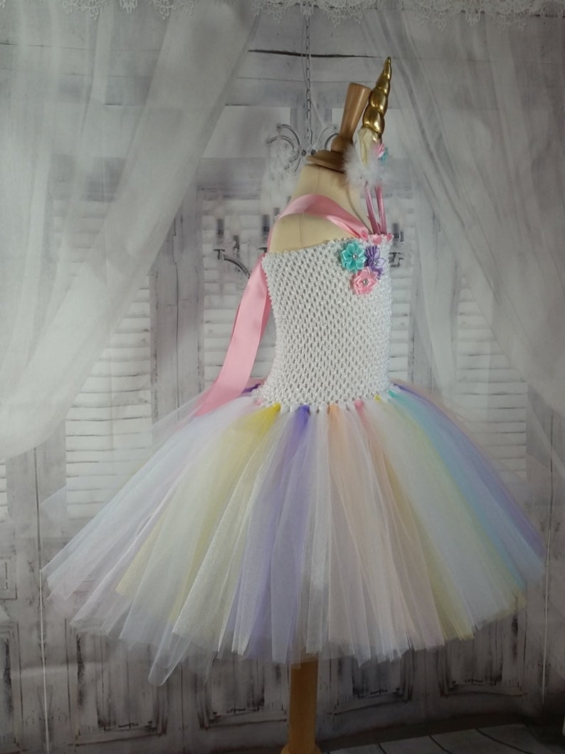 a theater performance. carnival a birthday or Christmas present tutu dress for Halloween Unicorn child disguise