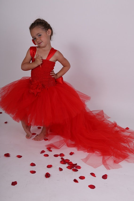 Robe avec traine pour petite fille sale