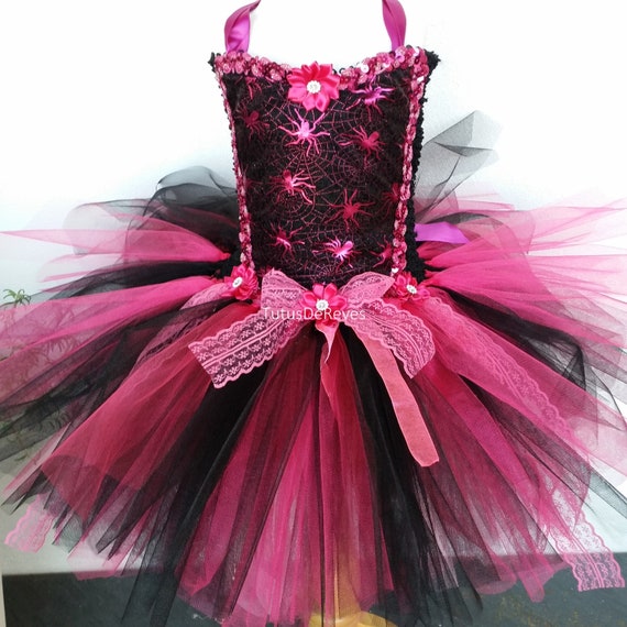 Deguisement De Sorciere Bebe Et Fille Robe Tutu Fuchsia Ou Etsy