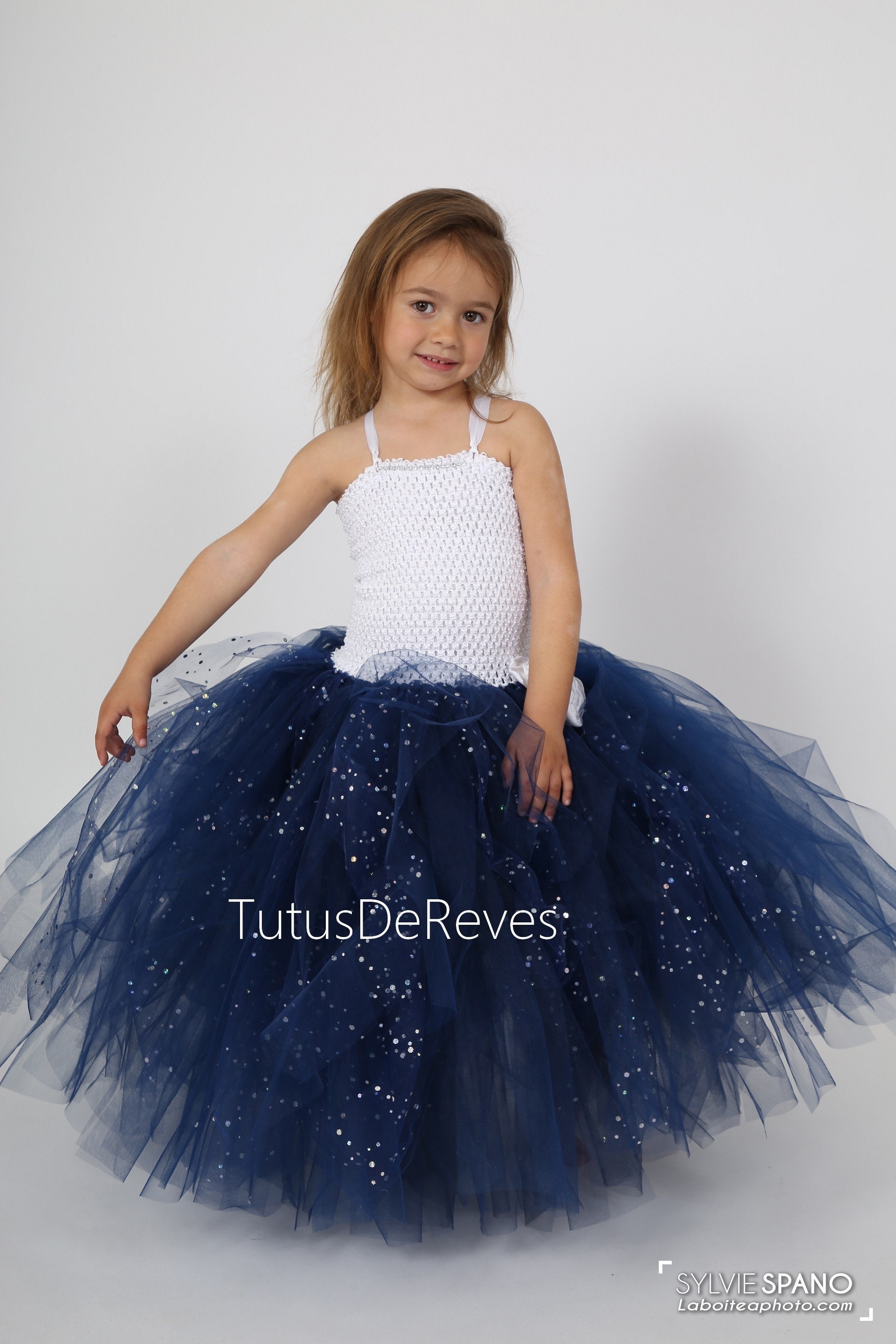 Ceremony Tutu Dress Little Girl Tutu Dress Navy Blue and Etsy UK