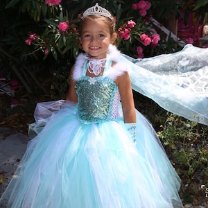 Deguisement De Luxe Reine des Neiges : Elsa + perruque 7/8 ans - Costume  Fille Disney - Enfant - Carnaval