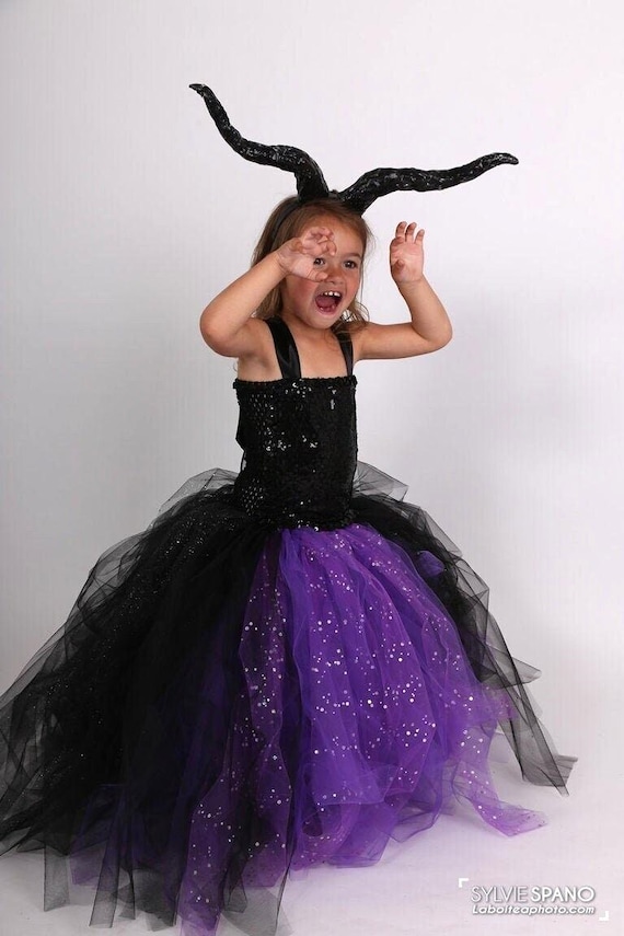 Déguisement de sorcière violette pour fille | Acheter des costumes en ligne