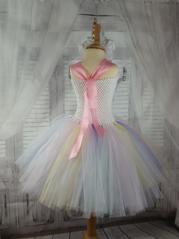 Robe Princesse Licorne Multicolore avec Accessoires
