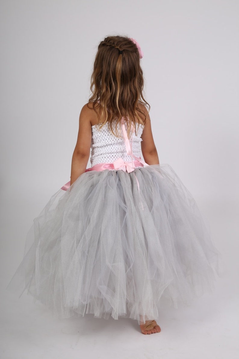 Robe de cérémonie enfant, robe tutu de princesse en tulle et bustier extensible, couleur à la demande image 3