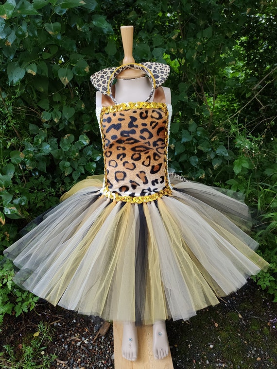 Costumi animali per bambini, abito tutu leopardo con accessorio, Halloween,  carnevale, compleanno costume per bambini -  Italia