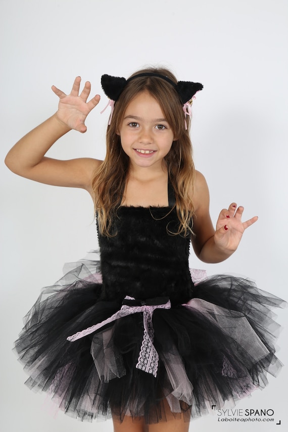 Costume gatto nero e rosa, regalo di compleanno, costume di carnevale -   Italia