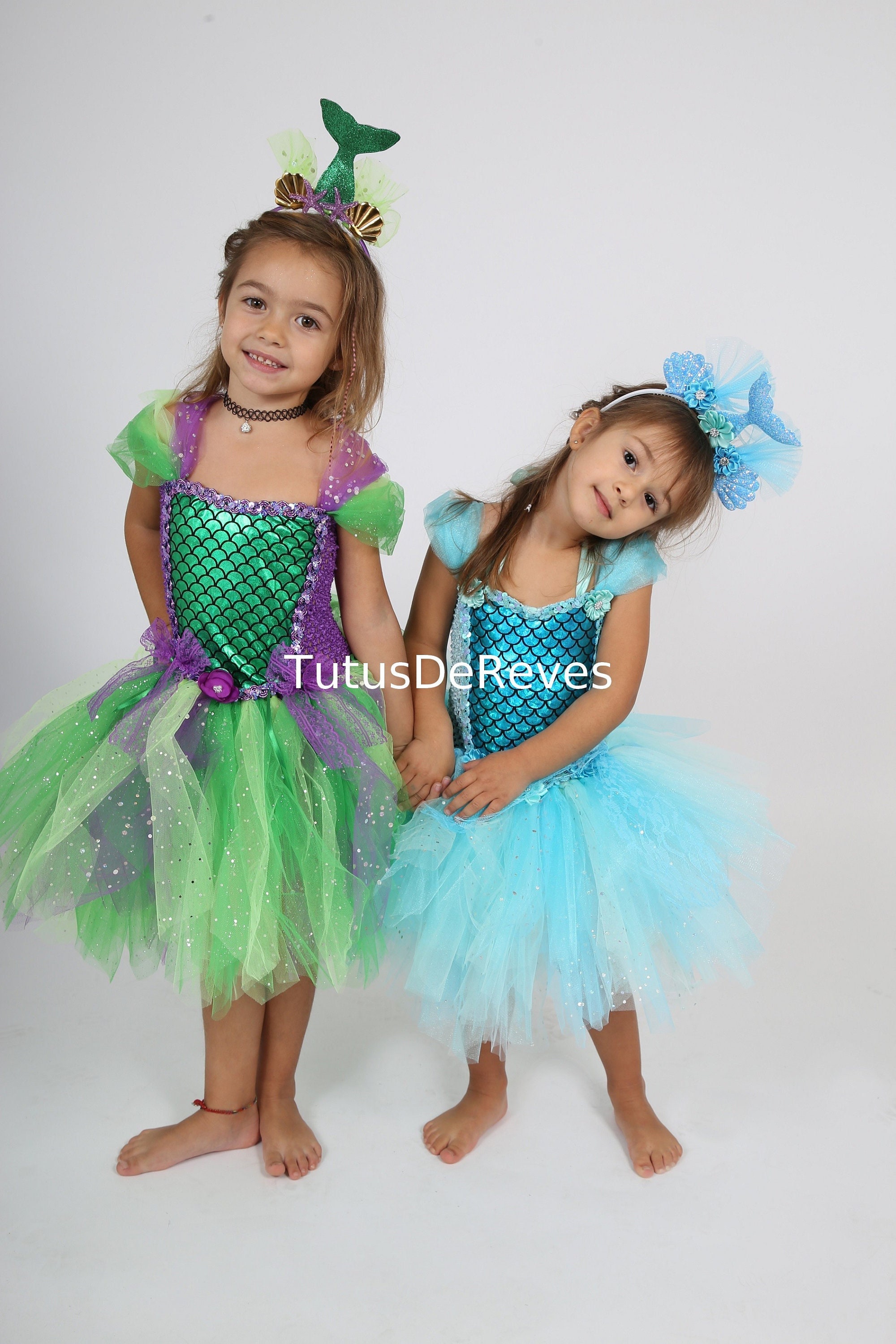 Costume Carnevale per Bambina - Vestito da Sirenetta (5-6 anni