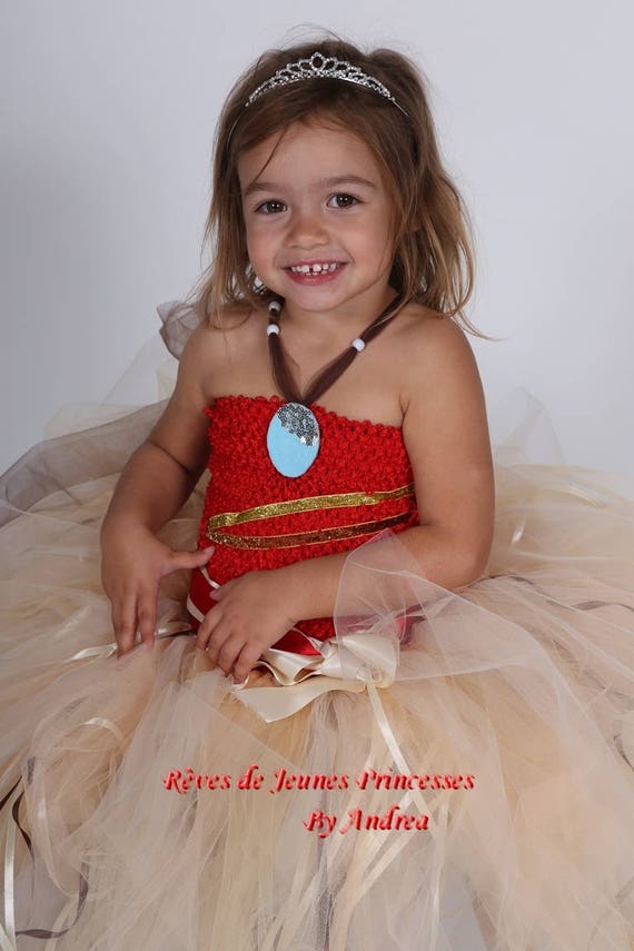 Vaiana Costume, Girl's Tutu Dress in Soft Tulle, Cartoon Dress -   Singapore