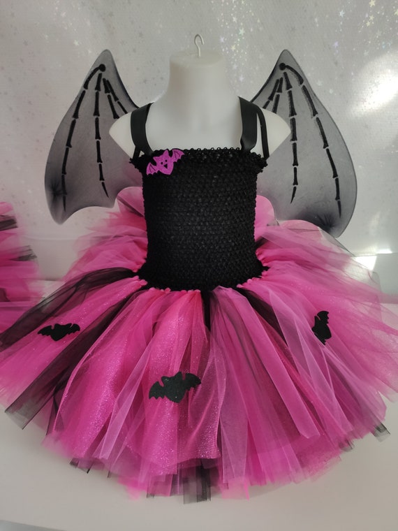roze galblaas Transparant Vleermuis kostuum kind tutu jurk Halloween kostuum carnaval - Etsy België