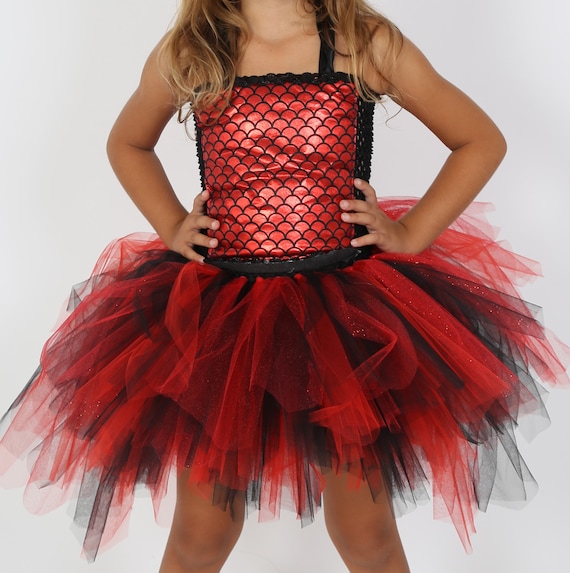 Devil Costume a Child s Black and Red Tutu Dress Halloween or