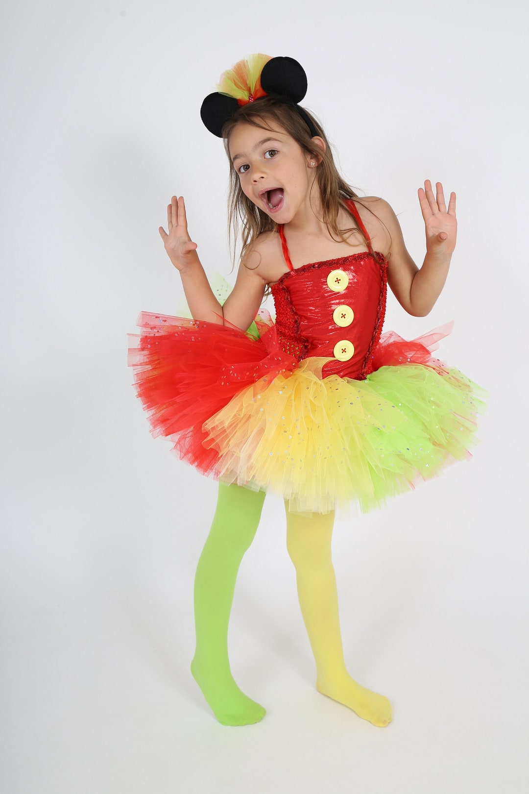 Disfraz de payaso vestido tutu de tul multicolor para bebe y nina halloween cumpleanos carnaval Etsy Mexico