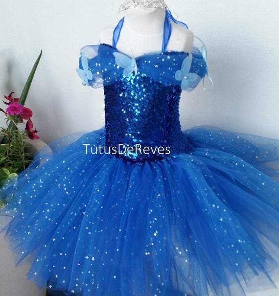 Princess Dress, Blue Tutu Dress With Butterflies, Carnival Costume,  Birthday Dress, Children's Gift - Etsy