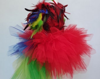 Children's parrot costume, bird tutu dress, birthday, Halloween, carnival, girl's performance costume, party tutu, festivals