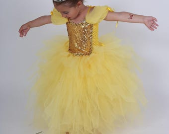 Costume de Cosplay de la Belle et la bête pour femme, robe longue de princesse, cape de dessin animé, pour Halloween, noël  200000532