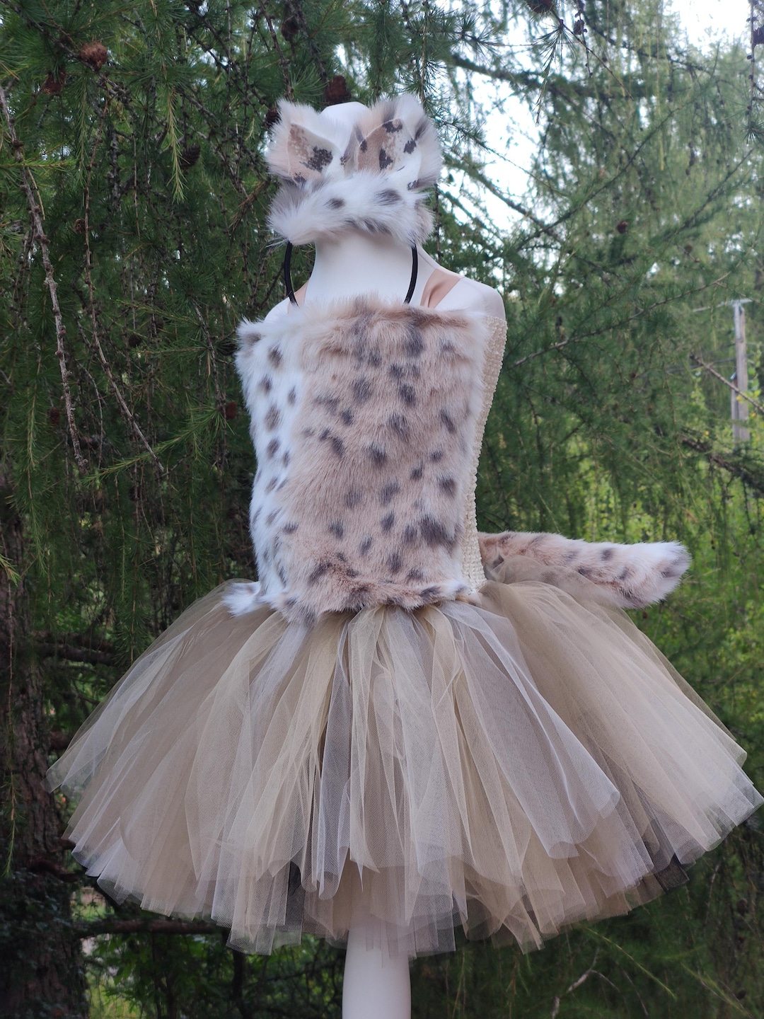 Gattina Costume Gatto Bambina Fai Da Te Tutu Vestito Carnevale