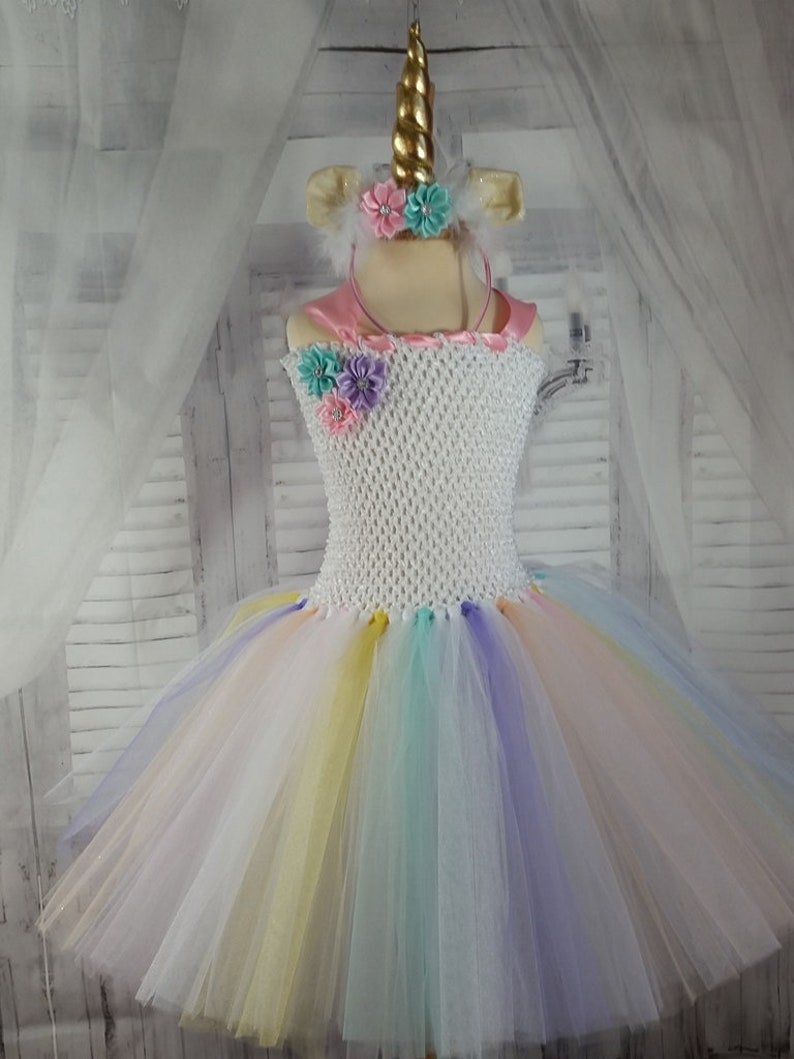 a theater performance. carnival a birthday or Christmas present tutu dress for Halloween Unicorn child disguise