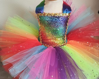 Multicolored children's tutu, carnival costume, party, birthday, Halloween....