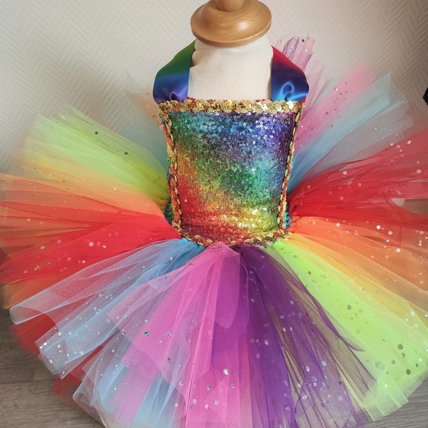 Multicolored children's tutu, carnival costume, party, birthday, Halloween....