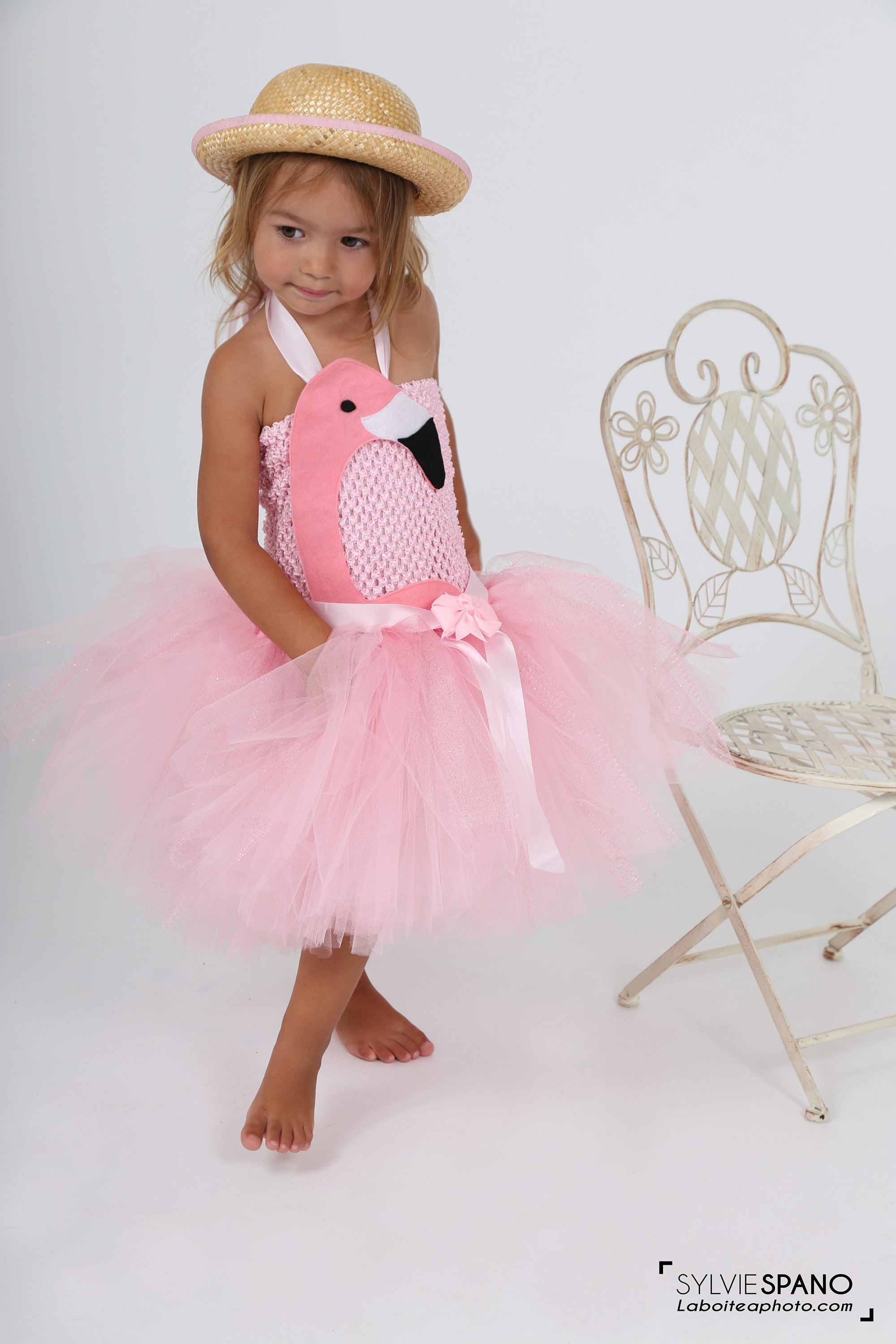 Girl's Flamingo Parachute Dress (Ages: 4, 6, 8, 10, 12) - Peaceful People