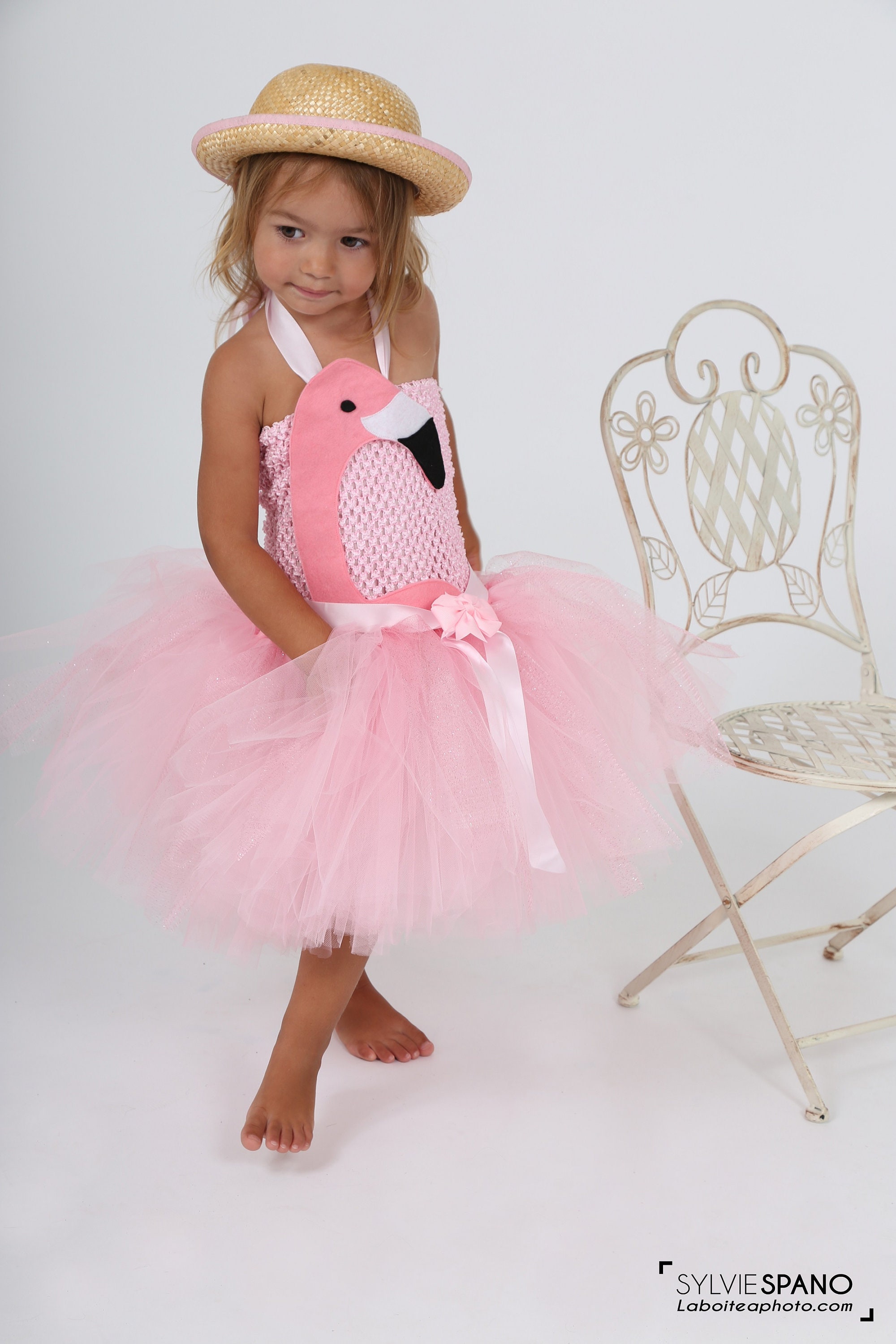 Girl's Flamingo Parachute Dress (Ages: 4, 6, 8, 10, 12) - Peaceful People