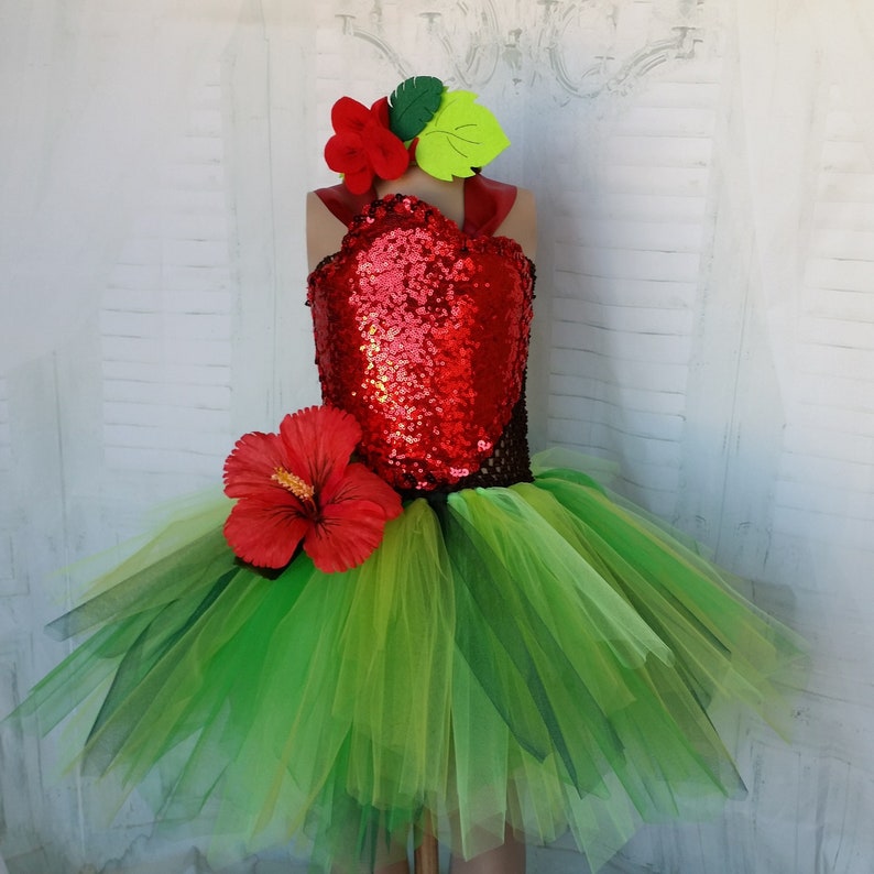 Amaryllis flower tutu dress theatre performance. Girl/'s birthday gift Children/'s costume carnival costume felt crown