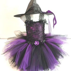 Aurasky Déguisement Sorcière Enfant – Tutu Et Bandeau Pour Halloween, Carnaval Et Cosplay