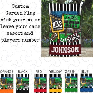 Football Garden Flag. Team Pride Flag. Football Spirit Flag. Game Day Flags. School Football Flag. Football Season Flag Custom Football Flag