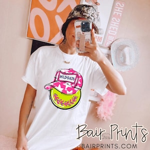 Personalized Softball Shirt With Mascot Name. Play Ball Shirt. Game Day Mascot Softball T-Shirt for Mom. Team Shirt.