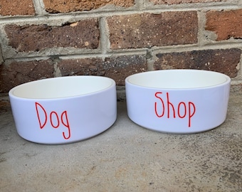 Large Pet Bowl. Personalized Pet Food Bowl. Customized feeding bowl for pet. Custom Dog Bowl. Personalized cat dish. Stoneware Dog Bowl