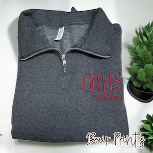 Custom School or Occupation Pullover. Teacher Quarter Zip. Mascot Shirt. Mom Game Day Shirt. Personalized School Pullover. Teacher Gift.