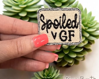 Parche bordado GF mimada.