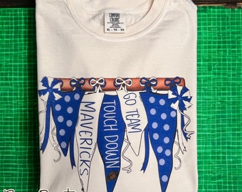 Custom Pennant Mascot Shirt. Preppy Mascot Tee For Game Day. Teacher Team Shirt. School Spirit Shirt. Coaches Wife T-Shirt. Friday T-Shirt