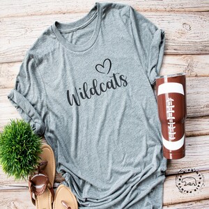 Custom School Spirit Shirt. School Mascot with Heart Graphic Tee Shirt. School Mascot Shirt. Cadet Shirt. Team Spirit Tee Shirt.