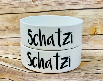 Kleine voerbak. Voerbak voor katten. Keramische hondenbak. Aangepaste hondenschotel. Gepersonaliseerde hondenbak. Kleine keramische voerbak.