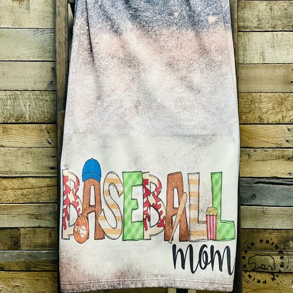Baseball Mom Blanket. Bleached Mom Blanket. Baseball Blanket. Etsy