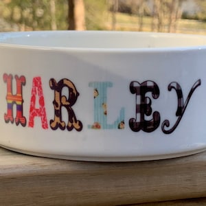 Small Dog Bowls. Ceramic food and water dish for cat, dog. White Stoneware Pet Bowl.  Boutique style dog, cat bowl.