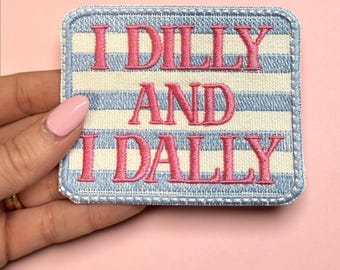 Écusson brodé I Dilly et I Dally. Écusson thermocollant.