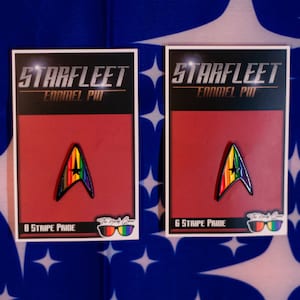 Starfleet Insignia Pride Flag Pins! | Star Trek-Inspired Soft Enamel Pin Nerdy Gift for Trekkies
